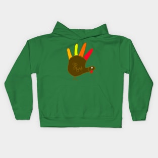 Genuine Hand Turkey Design Kids Hoodie